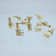 10pcs Connector 1.0/2.3 jack pin Right angle solder PCB mount RF COAXIAL