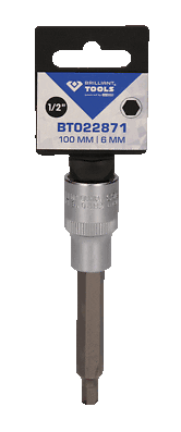 KS TOOLS (BT022871) 1/2" Innensechskant Bit-Stecknuss, 100 mm lang, 6 - Bild 7 von 8