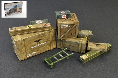 Diorama Vehicles Assembly Kit Miniart Wooden Boxes & Crates ...
