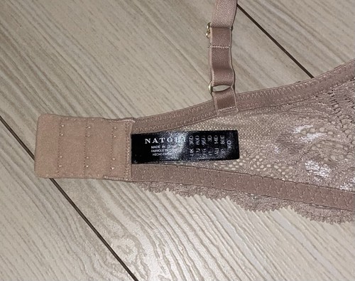 Natori 730023 Feathers Contour Plunge Bra Lace Mesh UW Womens 36D Beige - Picture 6 of 7
