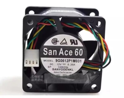Sanyo 9G0612P1M031 6038 DC12V 0.35A 6CM 4-Pin Dual Ball Cooling Fan