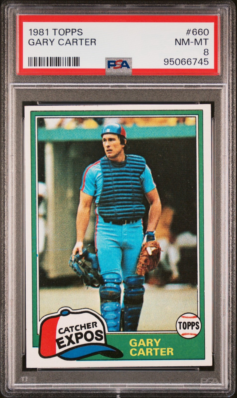 1981 Topps Gary Carter #660 PSA 8 NM-MT HOF Montreal Expos Centered Nicely