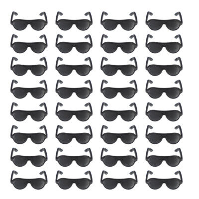 80Pcs Doll Glasses Sunglasses Black Mini Dollhouse Miniatures Baby