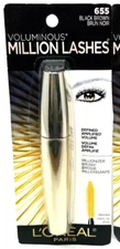 1 L'Oreal Paris Voluminous Million Lashes Washable Mascara Black Brown 655 NEW