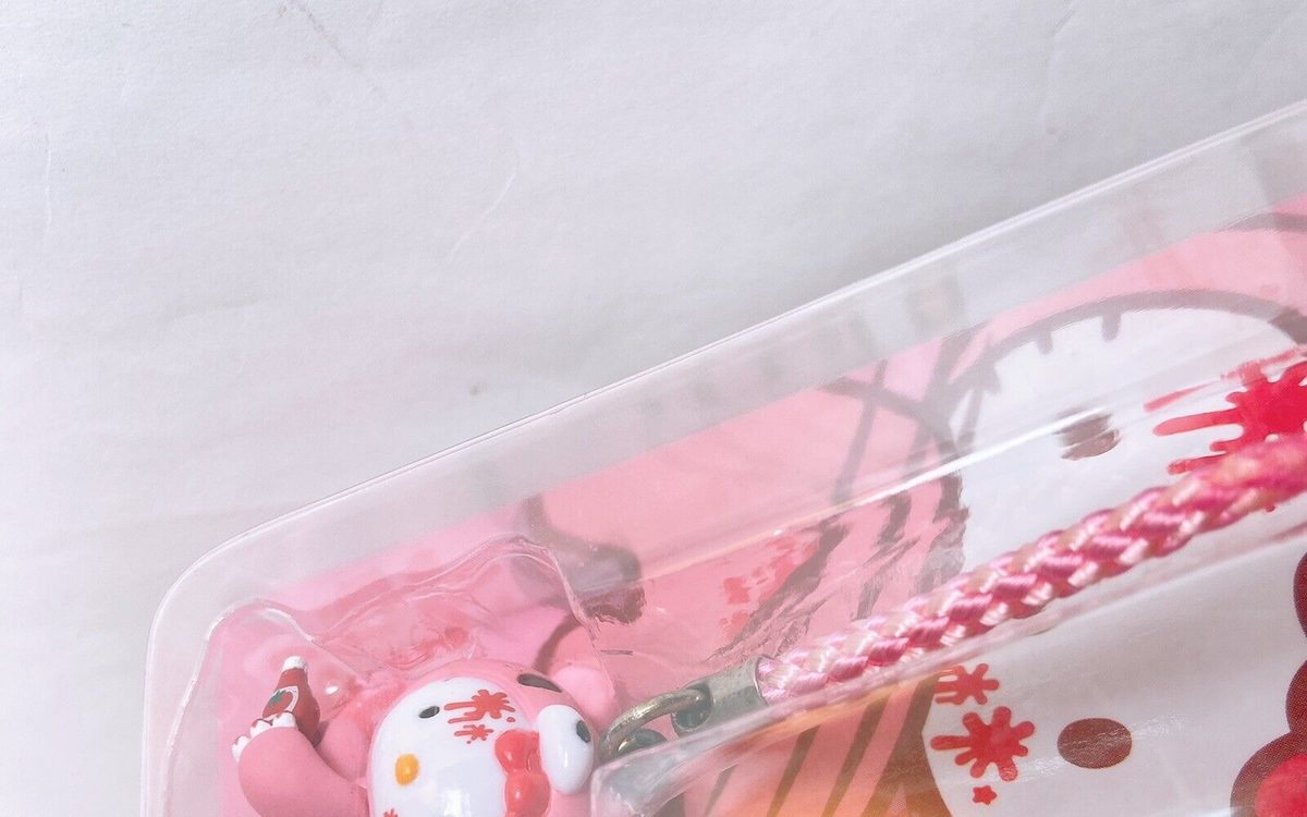 Rare Gloomy Bear × Hello Kitty 2009 Keychain Ketchup Sanrio Chax