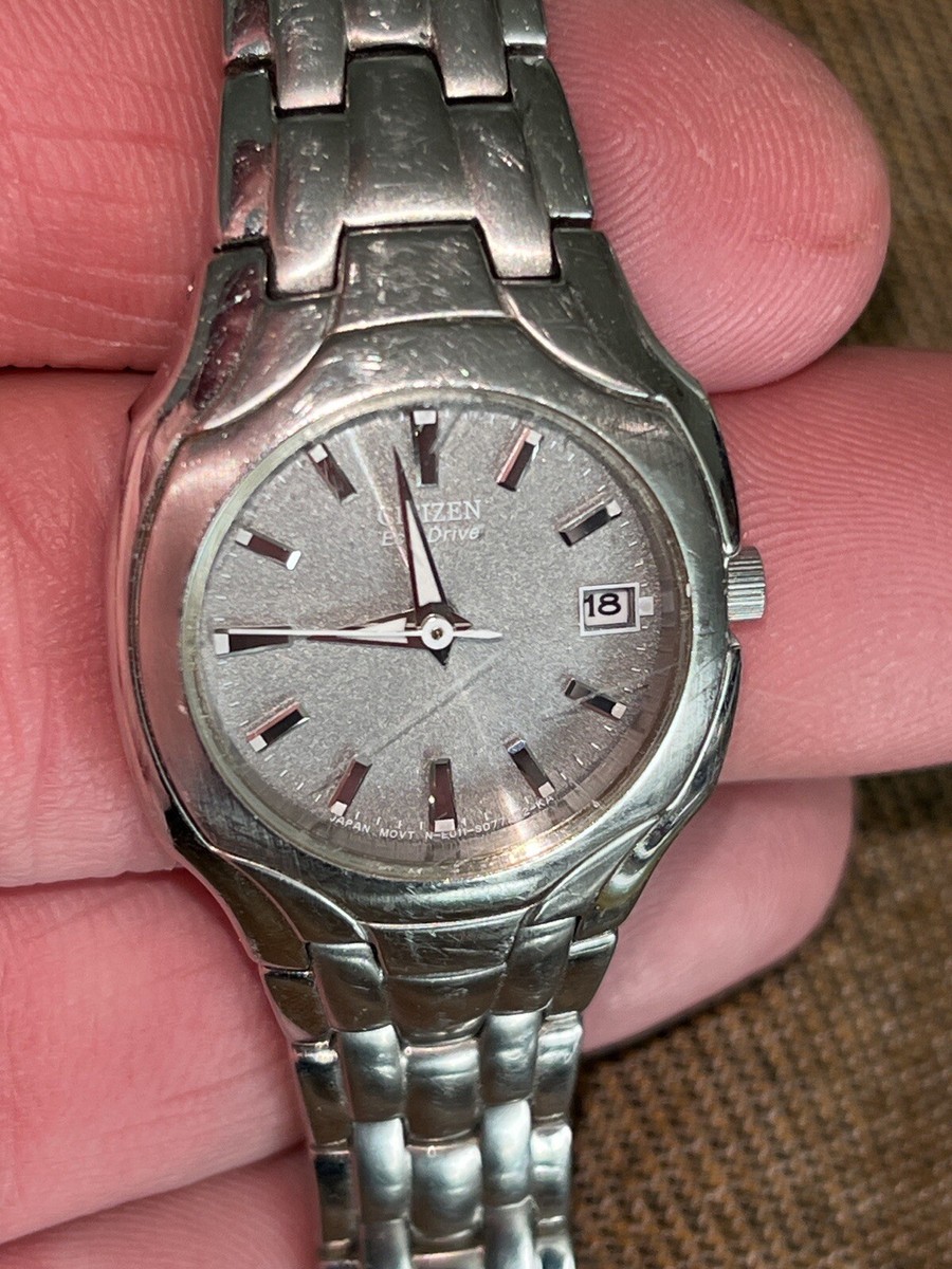 Ladies Citizen Eco-Drive Watch - E011-S049601 Silver Tone