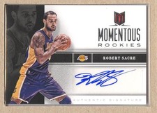 Robert Sacre 82 2012-13 Momentum Momentous Rookies Autograph Auto