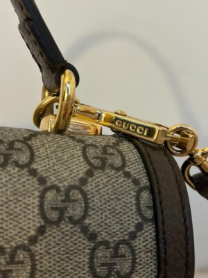 Gucci Small Ophidia GG Ebony Top Handle Bag (AUTHENTIC, MINT  display picture 2