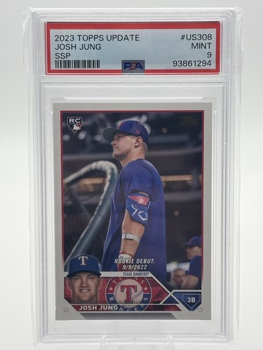 Josh Jung 2023 Topps Update #US-308 Golden Mirror MLB Debut RC SSP PSA 9 - 第 1/3 張圖片