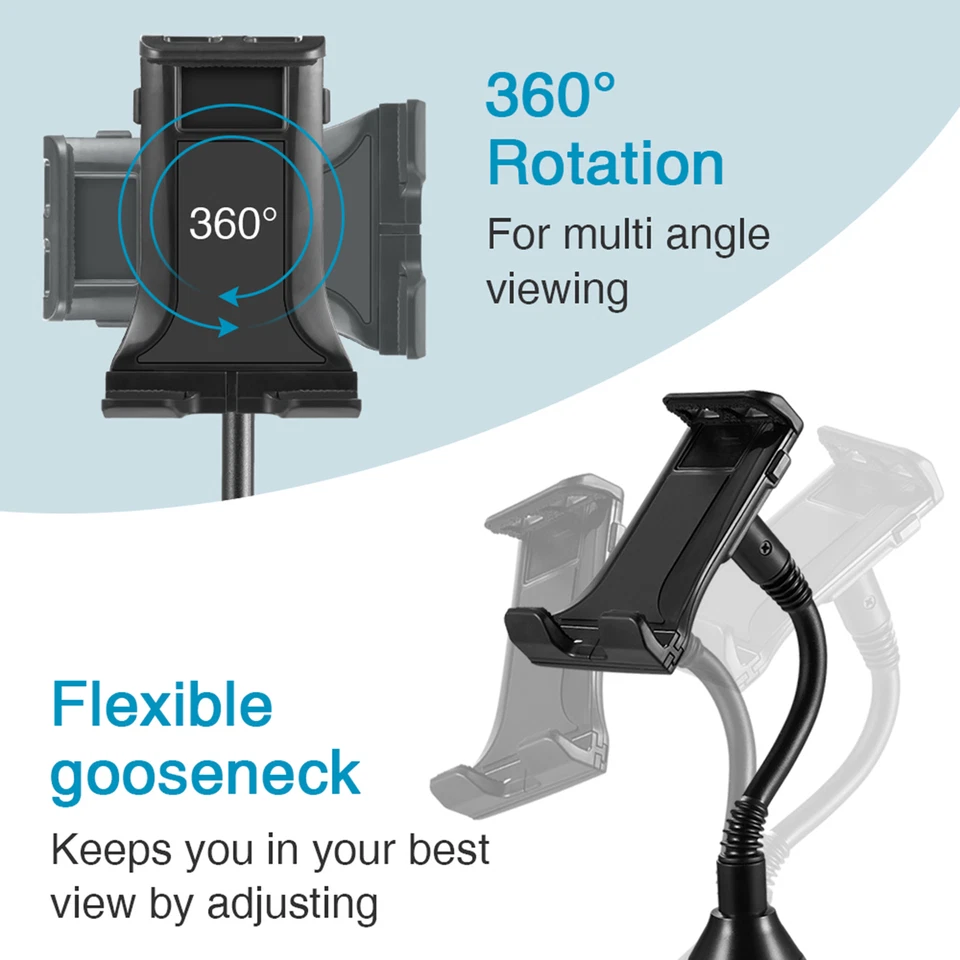 Universal Car Mount Adjustable Cup Holder Stand Cradle For iPhone iPad Tablet - Image 4 of 4