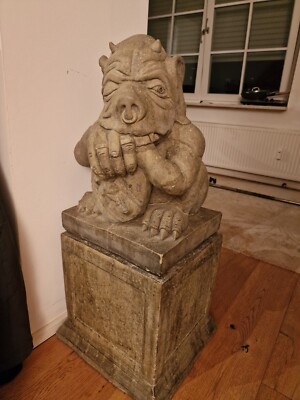 Shield Gargoyle Large Cast Stone Sculpture