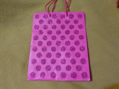 Valentine Anniversary Wedding Love Heart Glitter Polka Dot Pink Red Gift bag - Picture 2 of 11