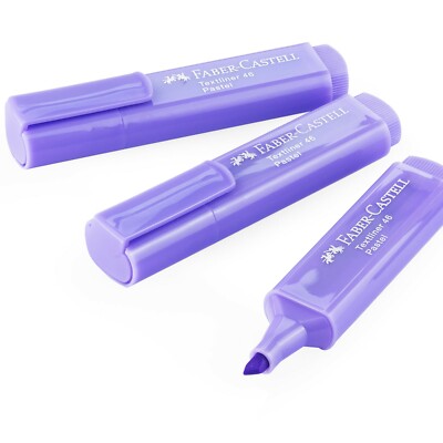 Faber-Castell Textliner Highlighters - 4 Pack Pastel Colors For Notes & Journaling