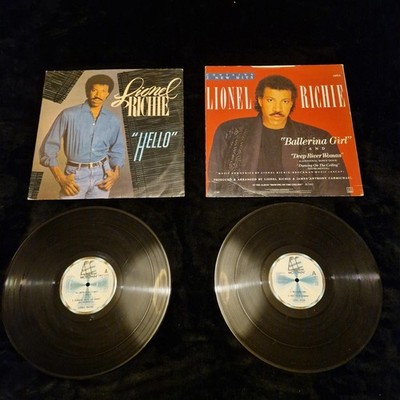 Lionel Richie Hello 12 Inch + Ballerina Girl 12 Inch Motown Singles Pair