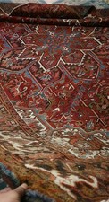 Large Hand Knotted Wool Oriental Rug 343x242cm Original Traditional Carpet