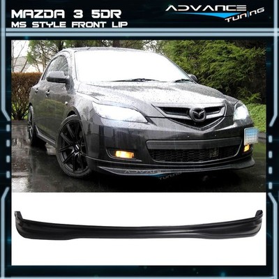 Fits 07-09 Mazda 3 Hatchback 5DR JDM MS Style Front Bumper Lip Spoiler Splitter