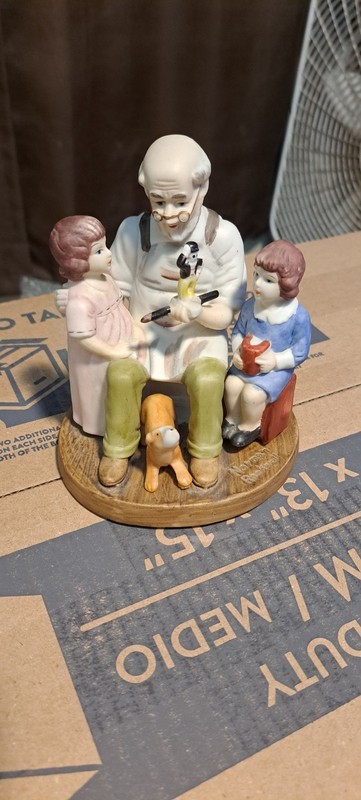 Sterling Treasury Norman Rockwell The Toymaker Limited Ed Ceramic Figurine