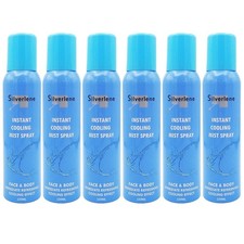 6 x SILVERLENE INSTANT COOLING MIST SPRAY BODY & FACE HOLIDAY MIST SPRAY 150ml