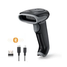 3 in 1 Bluetooth 2.4GHz Wireless Wired 1D 2D Barcode Scanner USB QR Code Reader