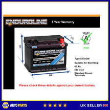 AGM Battery fits ROLLS ROYCE CULLINAN GHOST 6.75 2018 on Stop Start 027 AGM New