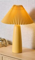 THE VERY COLLECTION, OCHRA TABLE LAMP WITH PLEATED SHADE, NEW BOXED