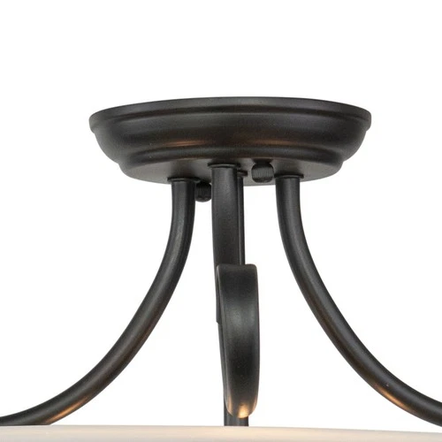 Babylon 3-Light Semi-Flush Mount in Transitional and Bowl Style 12.75 Inches - Picture 11 of 11