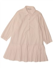 Zara Womens 3/4 Sleeve A-Line Dress UK 14 Large White Polyester AQ13