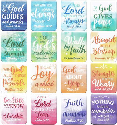 96 Pieces Bible Verse Magnetic Bookmarks 16 Styles Christian Magnet