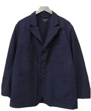 Engineered Garments Navy Lightweight Uniform Serge Wool Bedford Jacket Large