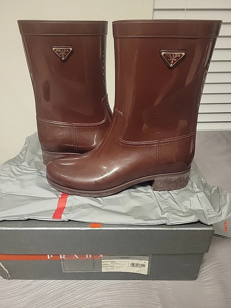 PRADA Women's Rubber Rain Boot for sale | eBay