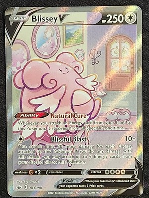 Pokemon Blissey V 183/198 Chilling Reign CRE