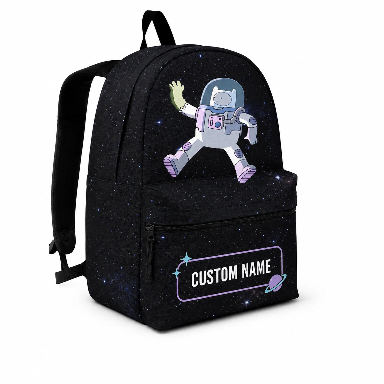 Personalized Cartoon Adventure Backpack Set Custom Name School Bag Lunch Bag Pou
