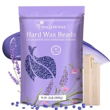 Mallowwax - Lavender - Wax Beads for Hair Removal - Natural & Hypoallergenic ...