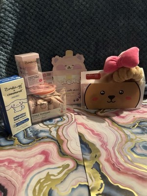 Creme Shop Bundle, Sheet Mask, Spa Headband Lip Mask , Hand Cream, Ice Bag NEW