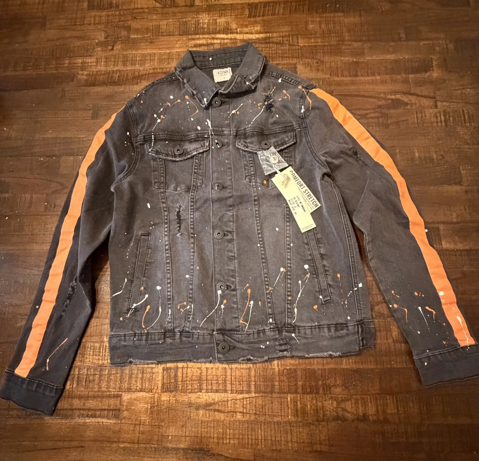 KDNK Men’s Denim Jacket W/ Paint Splatter 🔥🔥 size Small