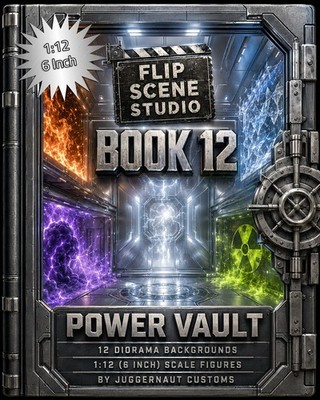 Flip Scene Studio Book 12 Power Vault Action Figure Diorama 6'' 6 Inch 1:12