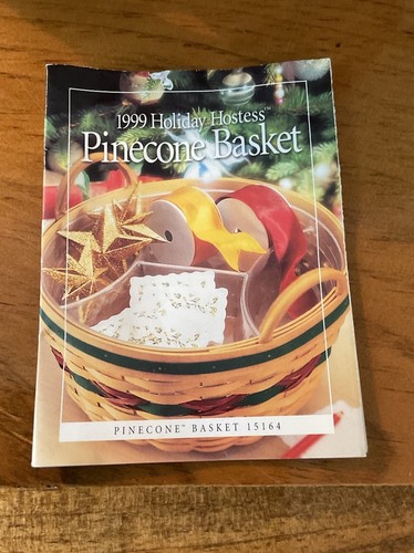 Longaberger 1999 Holiday Hostess Pinecone Basket w/2 Plastic Inserts Excellent - Picture 9 of 9