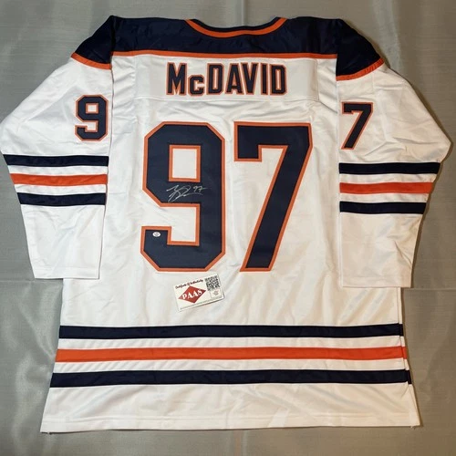 Connor McDavid Edmonton Oilers Signed Custom Hockey Jersey With COA