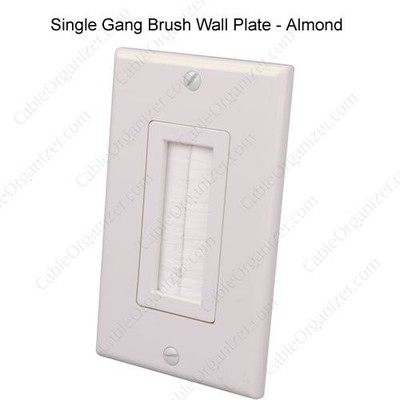 Vanco Bulk Decor Style Brush Wall Plate 1 Gang Wht [120817x]