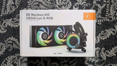 EK-Nucleus AIO CR240 Lux D-RGB 240mm Liquid CPU Cooler, Black