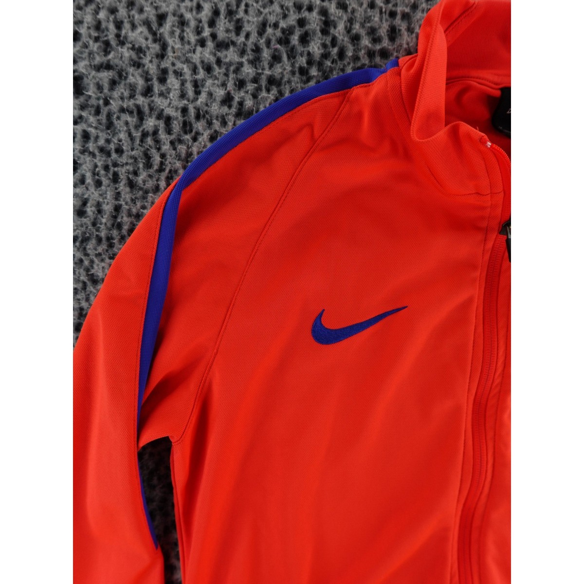 Nike FC Barcelona Dri-FIT Track Jacket Orange Blue Soccer Mens