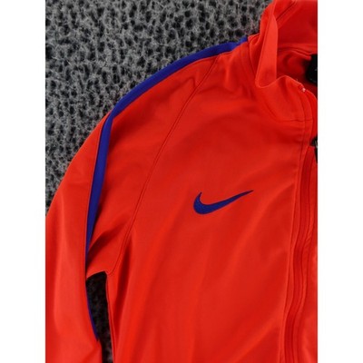Nike FC Barcelona Dri-FIT Track Jacket Orange Blue Soccer Mens