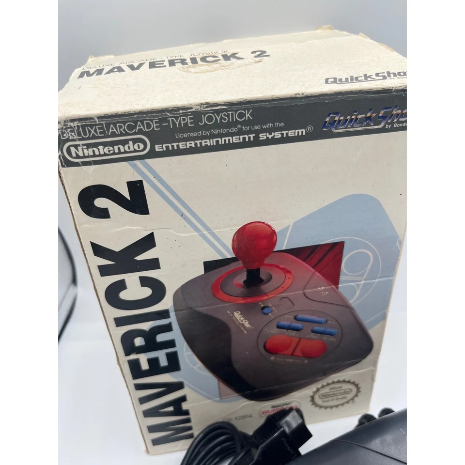 Quickshot Maverick 2 Joystick Nintendo NES Deluxe Tipo Arcade Controlador con Caja Foto 3 de 3