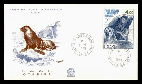 DR WHO 1979 FRENCH ANTARCTIC FSAT FDC SEA LION CACHET 4.00 w29425