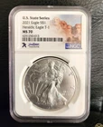 2021 Silver Eagle MS70 NGC – Heraldic Eagle T-1 – State Series South Dakota