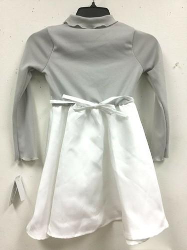 Sweet Heart Rose Kid Girls' Glitter Deer Turtleneck Dress Silver White Size 2-6X - Picture 2 of 4