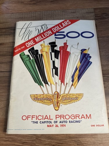 Vintage 1974 INDY 500 Program & Race Ticket - Picture 2 of 6