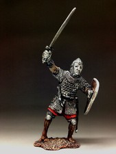 Tin toy soldiers Russian noble warrior 54 mm figurine metal sculpture