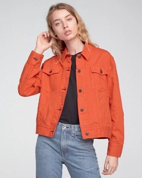 Red Oversized Denim Jacket