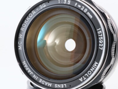 MINOLTA MC W.Rokkor-SG 28mm F/3.5 Wide Angle MF Lens Exc++ From